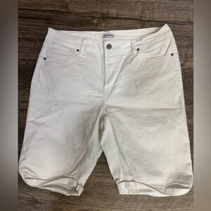 d. jeans White Jean Shorts with Rolled Hem